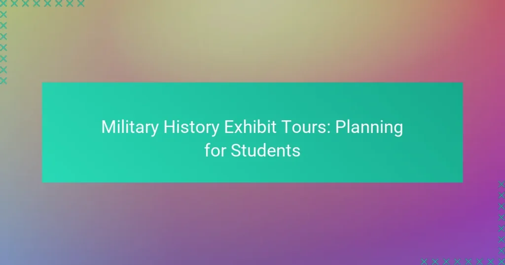 Military History Exhibit Tours: Planning for Students