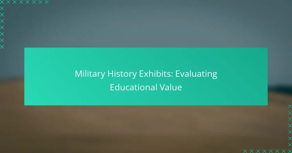 Military History Exhibits: Evaluating Educational Value