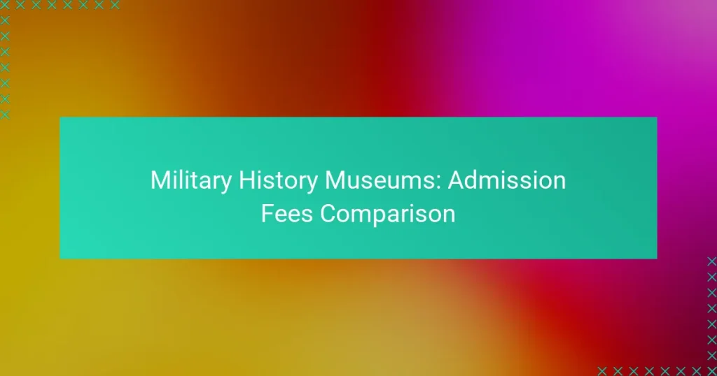 Military History Museums: Admission Fees Comparison